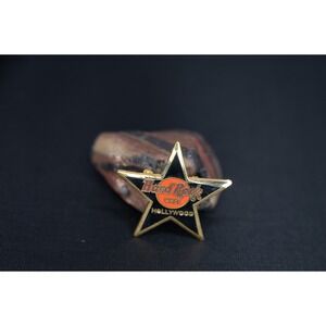 Hard Rock Cafe Hollywood Pin 1995 Black Walk of Fame Hollywood Star